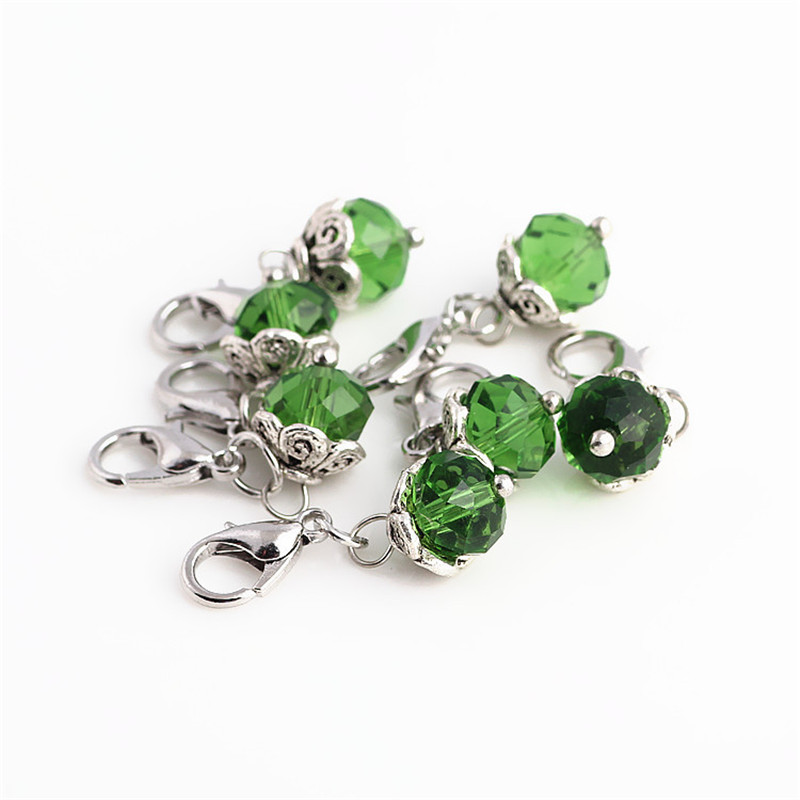 20Pcs/lot Crystal Birthday Stones Charms Birthstone Floating Locket Charms With Lobster Clasp For Glass Memory Locket