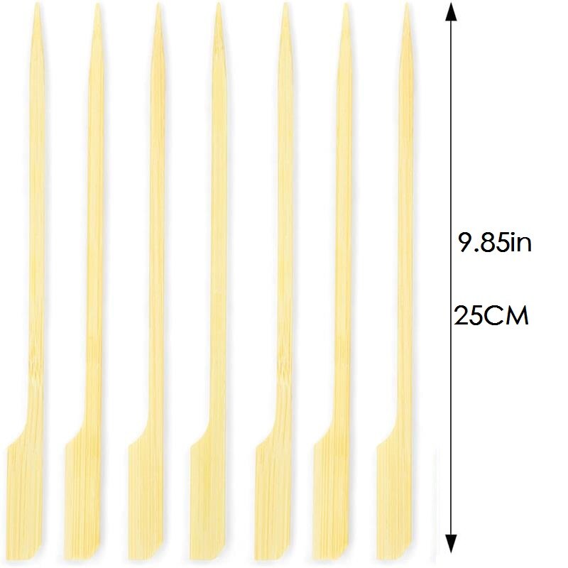 25cm*3mm bambus forrettspyd engangs ved bbq pinner grillverktøy naturlig tre tannpirkere bbq tilbehør 400 stk