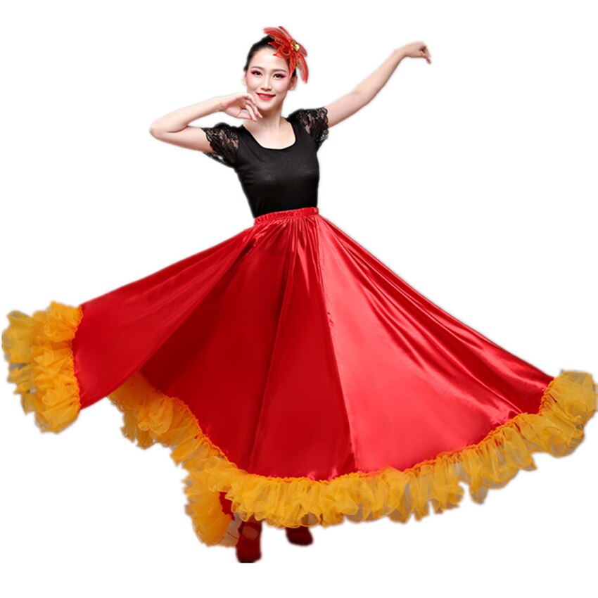 Flamenco Röcke Spanisch Kleid für Frauen tanzen Kostümich Zigeuner schwingen Felsen Chor Bühne Leistung Spanien Stierkampf Bigdance