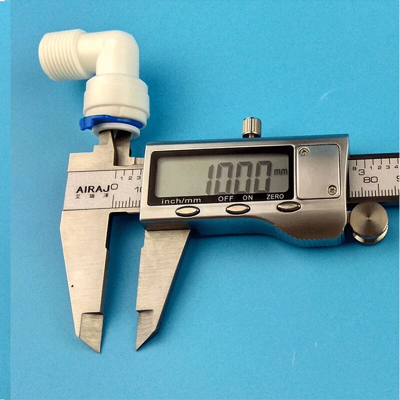 1 kpl 3/8 " od letkun pikaliitäntä 3/8 " putken kulmaliitin ro-vesi käänteisosmoosi akvaariojärjestelmän liitin