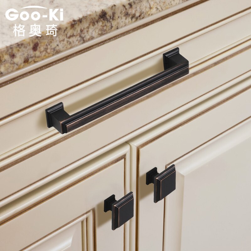 Goo-Ki Amerikaanse Stijl Olie Gewreven Brons Applicance Pull Kast Knoppen Lade Knop Vintage Kast Garderobemeubilair Hardware