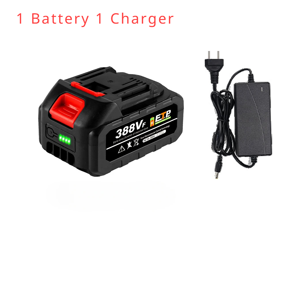 15000mAh 388VF Batteria ricaricabile agli ioni di litio 18V per chiave elettrica senza spazzole Trapano smerigliatrice angolare Sega elettrica utensile elettrico: Cachi