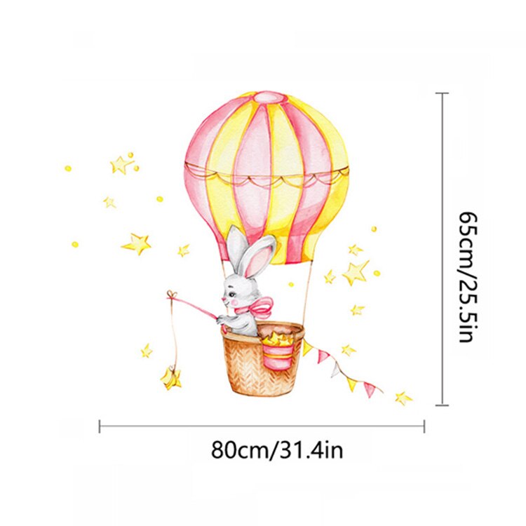 Cute Rabbit Series Wall Sticker For Kids Baby Room Home Decoration Wallpaper Living Room Bedroom Removable Mural Bunny Stickers: PURPLE