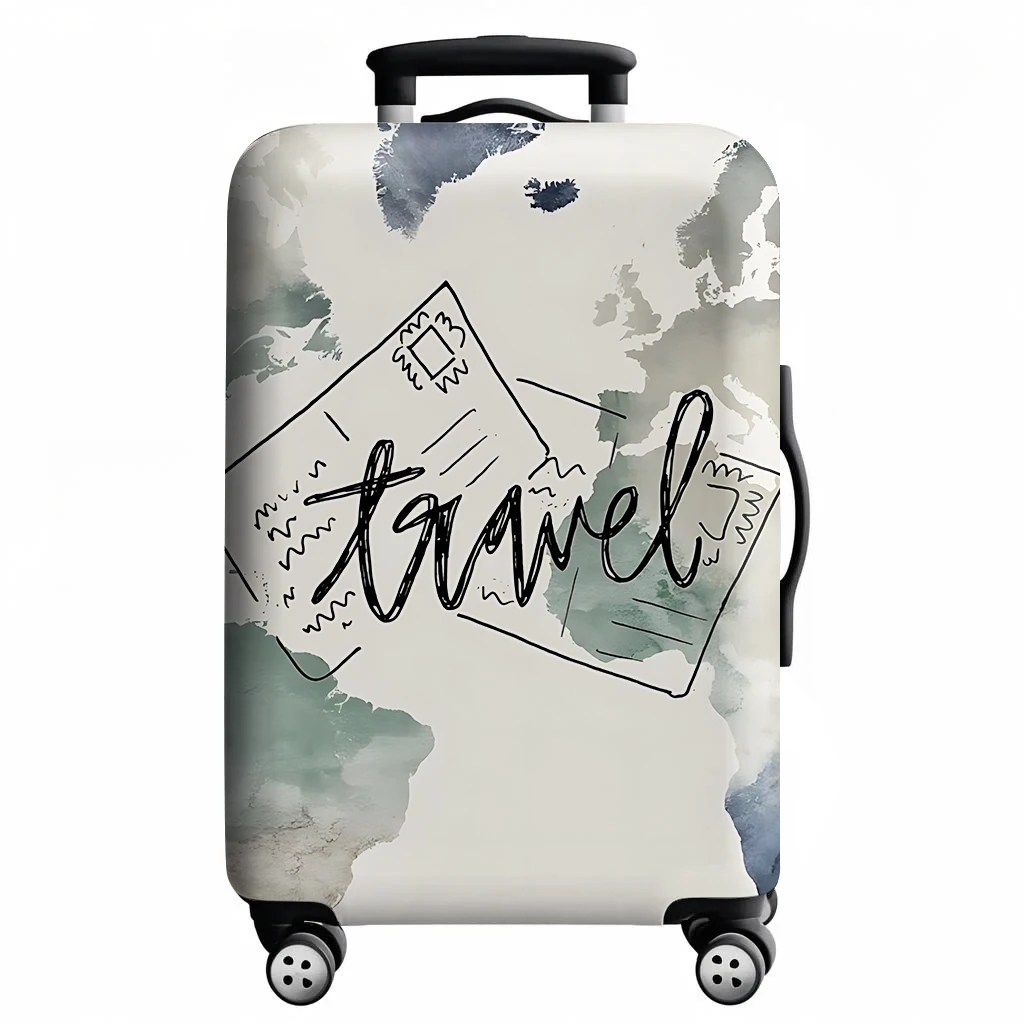 Wear Resistant Dust Covers Durable Travel Case Covers Travel Luggage Cover Luggage Compartment Protective Cover for18-32 Inch: M / Ivory