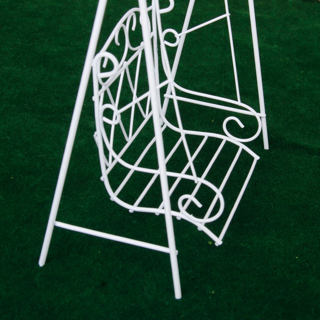 Doll House 1/12 Scale Dollhouse Miniature Garden Furniture Metal Swing Rocking Chair White Classic Kids Toy 6x2.76x6.9inch