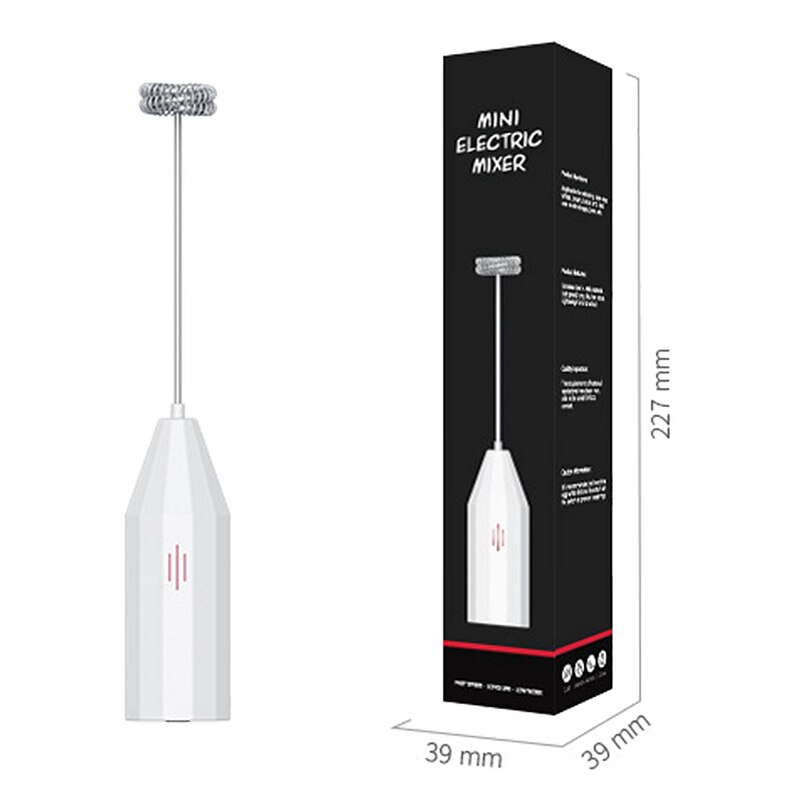 Electric Milk Fother Handheld Foamer Coffee Whisk Egg Beater Cappuccino Stirrer Mini Portable Blender Kitchen Tool