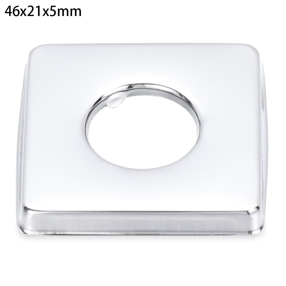1Pc Shower Faucet Decorative Cover Chrome Finish Stainless Steel Water Pipe Wall Covers Kitchen Bathroom Tools Accessories: 46x21x5mm