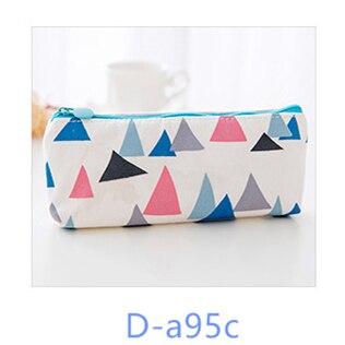 Abstract landscape pencil case cute canvas school pencil case student stationery bag office school stationery: D-a95c