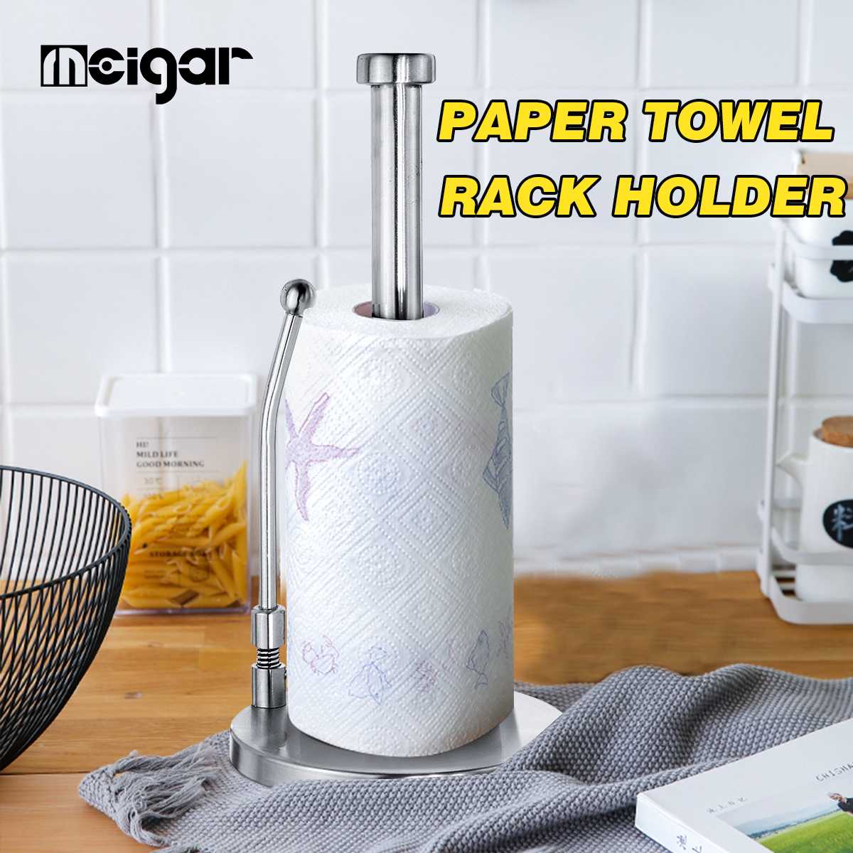 Desktop Verticale Papier Houder Keuken Servetten Stand Rack Wc Handdoek Tissue Houder Papieren Handdoek Dispenser Badkamer Hardware