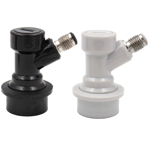 304 Stainless Steel Mini Keg Tap Dispenser with Plastic Ball Lock Disconnects for Mini Craft Beer Growler Homebrew Spear: Black