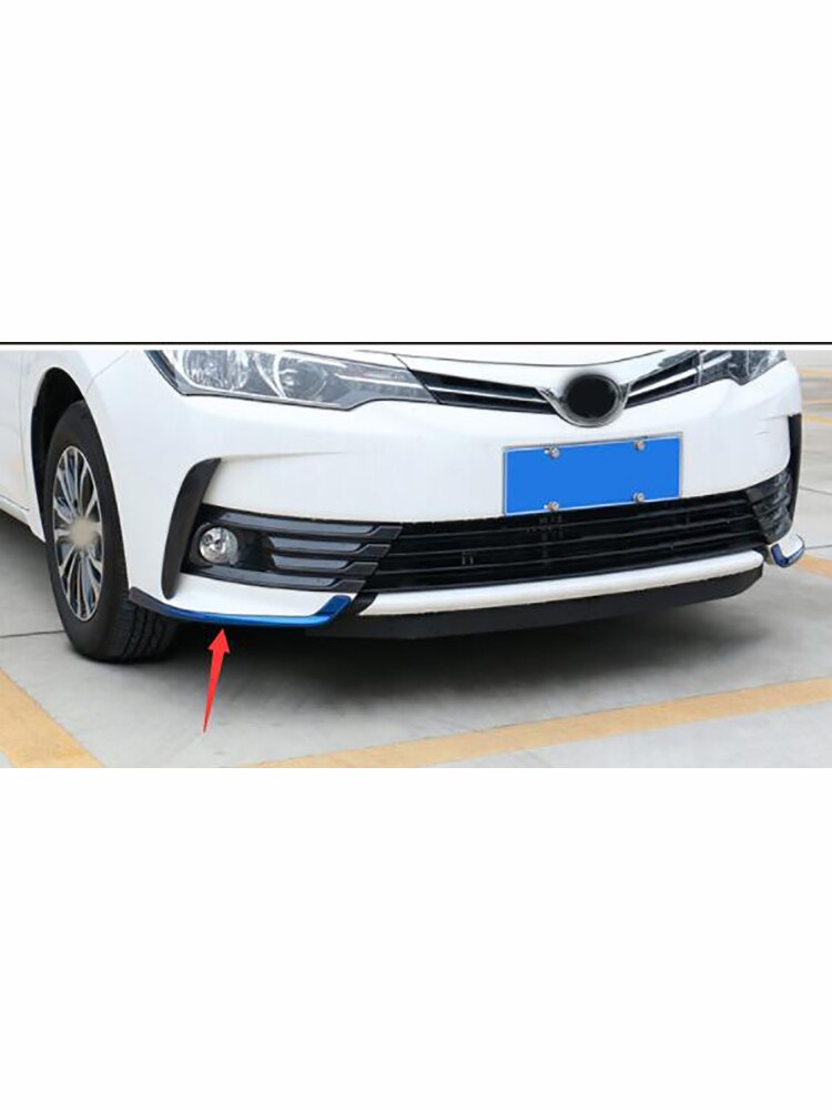 Cadre de protection coins de pare-choc | Pour la tête avant de la voiture, style de cadre de garniture en acier inoxydable 2 pièces pour Toyota Corolla Altis