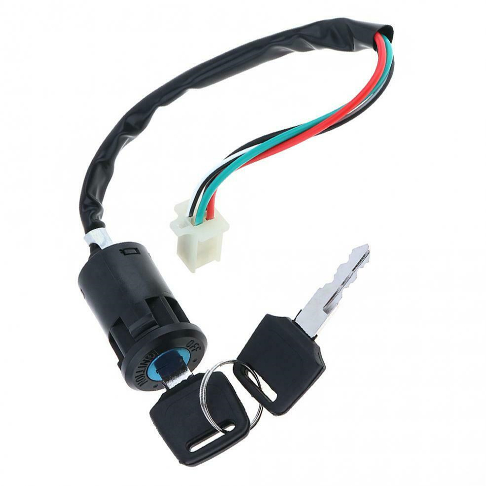 Interrupteur d'allumage de moto + clés, accessoires de Scooter adaptés au Quad Dirt Bike pour ATV marche/arrêt, pièces de rechange universelles en plastique