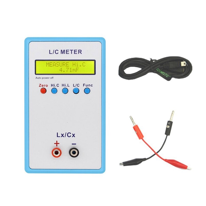 Lc -200a kädessä pidettävä lcd digitaalinen näyttö kapasitanssin induktanssimittari lc mittari 0.1pf-100mf 1uh-100h