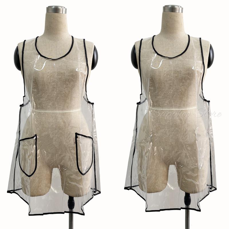 Kapper Huisdier Groomer Werken Schorten Kappers Schort Kapsalon Waterdichte Transparante Tpu Schort Met Pocket Voor Salon