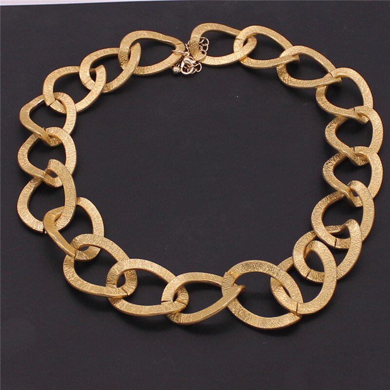 Retro exaggeration aluminum chain 50 centimeters long candy necklace foreign trade: B