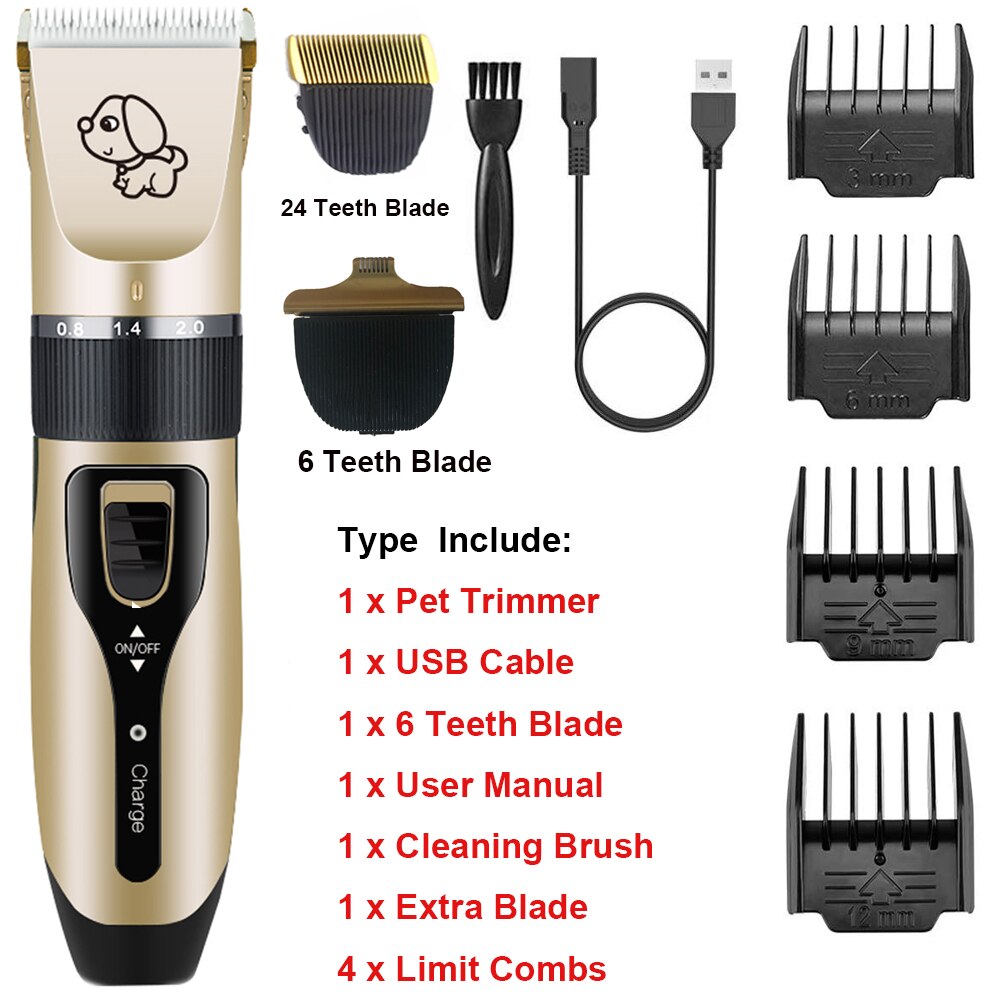 Elektrische Hond Haar Trimmer Usb Opladen Huisdier Tondeuse Oplaadbare Low-Noise Kat Hair Remover Grooming Haar Snijder Machine: Type H