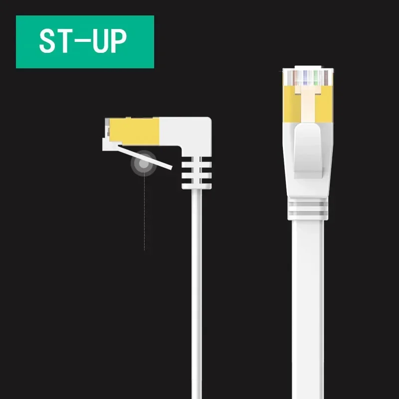 Cavo Ethernet Cavo Lan gatto6 Cavo di rete UTP gatto 6 RJ 45 Cavo toppa ad angolo retto da 90 gradi per router portatile Rete RJ45: esercito verde / > 100 m