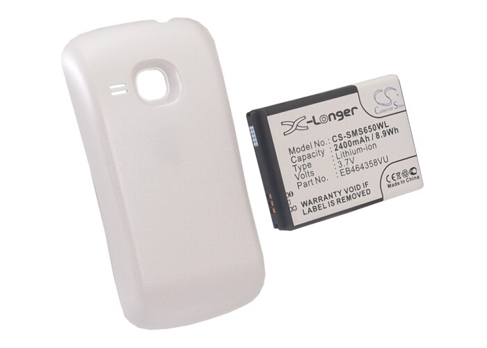 CS 2400mAh/8.88Wh battery for Samsung Galaxy Mini 2,GT-S6500,GT-S6500D,GT-S6500L,GT-S6500T EB464358VU,EB464358VUBSTD