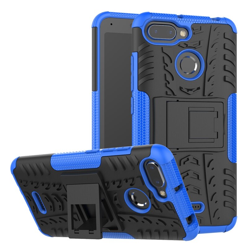 Armor Case Redmi 6A Case For Xiaomi Redmi 6A Case Silicone Heavy Duty Stand Xiomi Redmi 6A Case For Redmi 6A 6 7A Note 7 Covers: Redmi 7 / blue XWZJ