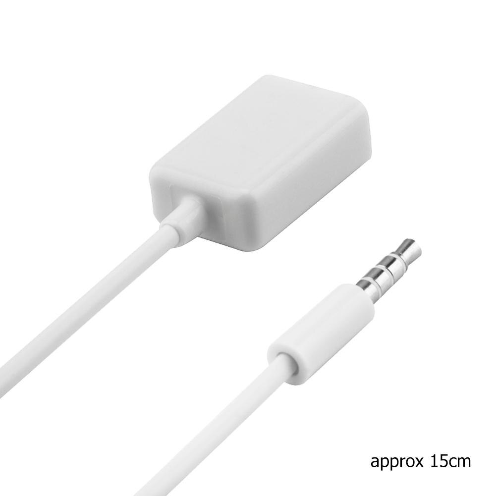 Bil 3.5mm 2.0 linjers audio aux jack hane till usb typ a hona otg konverter adapter kabel bil tillbehör