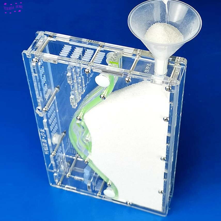 19.6*13.3*2.9cm DIY moisture with feeding area ant nest ,ant farm acryl, insect ant nests villa pet mania for house ants