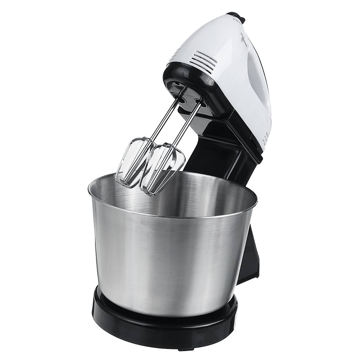 120W 1.7L 7 Speed Electric Food Mixer Table Stand Cake Dough Mixer Handheld Egg Beater Blender Baking Whipping Cream Machine: Stainless Steel