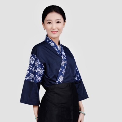 Japan Stil Koch einheitliche Japanischen Koch Service Kimono arbeits tragen Restaurant arbeit kleidung Werkzeug Uniform Japan Koch Jacken: Blau oben / S