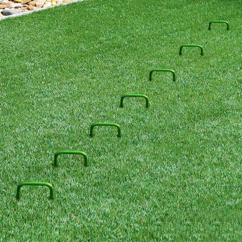 Artificial Grass Lawn Heavy Duty Insert Outdoor Strong Turf Pin Universal U Shaped Garden Pegs Fastening 150x25x3mm Half Green