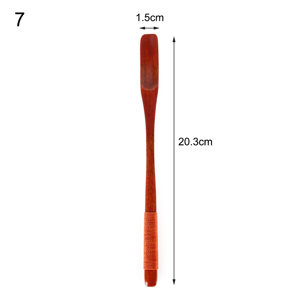 Palitos de madera para hojas de té, utensilios de cocina de bambú negro, utensilios de especias, 180x10x10mm: 6