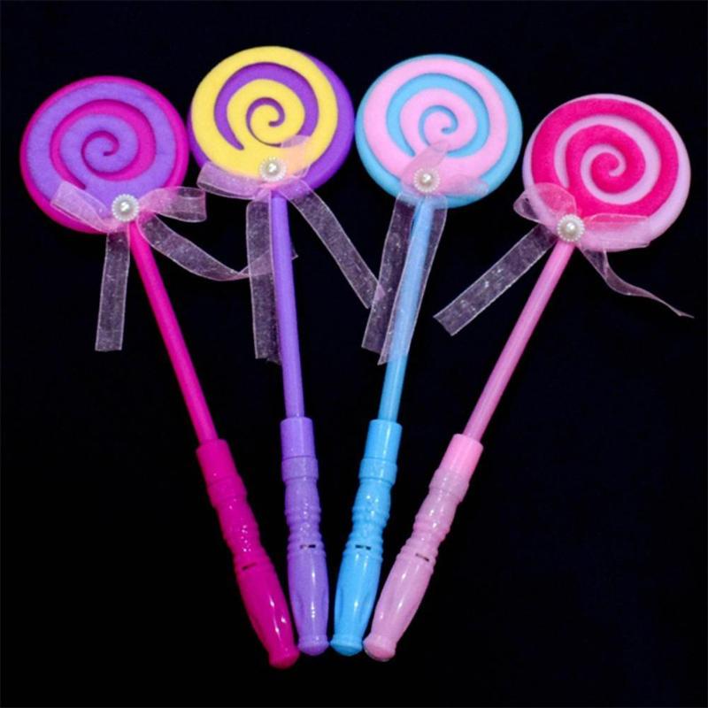 Sugar Heart Shape Glow Sticks LED Light Up Toys Kid Children Adults Lolly Magic Flashing Sticks Toy Colorful Xmas Party