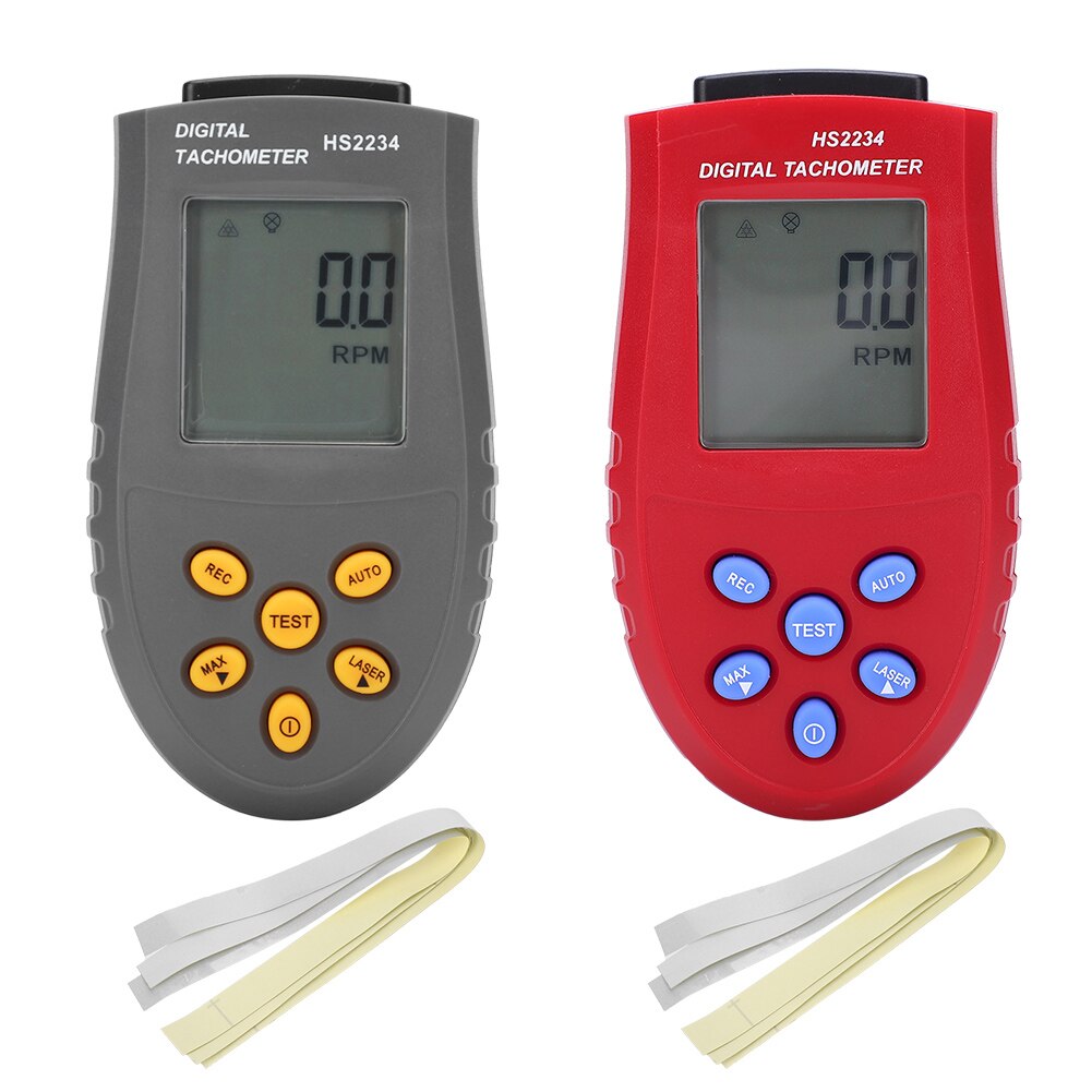 HS2234 Digital Tachometer Non Contact Digital Display Speedometer LCD backlight Tachometers No Battery