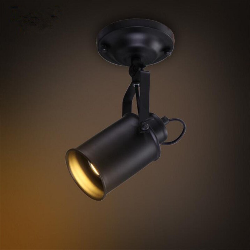 Decke Lampe Amerikanischen retro Land Dachgeschoss Stil LED lampen Industrie Jahrgang Eisen Decke licht für Bar Cafe Heimat Beleuchtung: Schwarz
