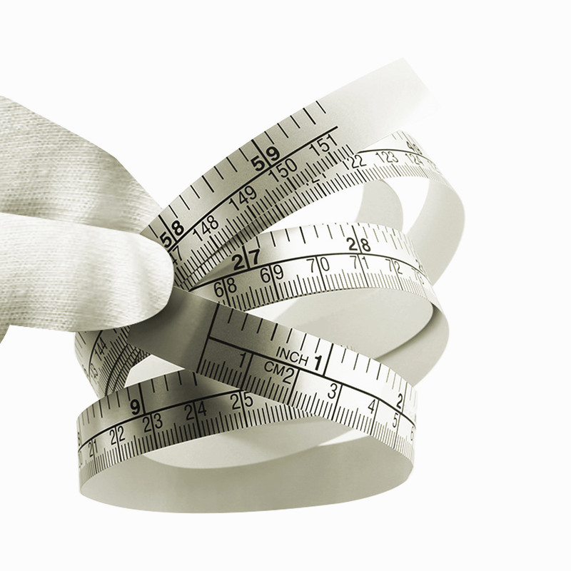 Samoprzylepna metryczny naklejka taśma miernicza linijka robić maszyny robić szycia taśma miernicza srebrny lepki skala naklejka 150/100/61/30cm