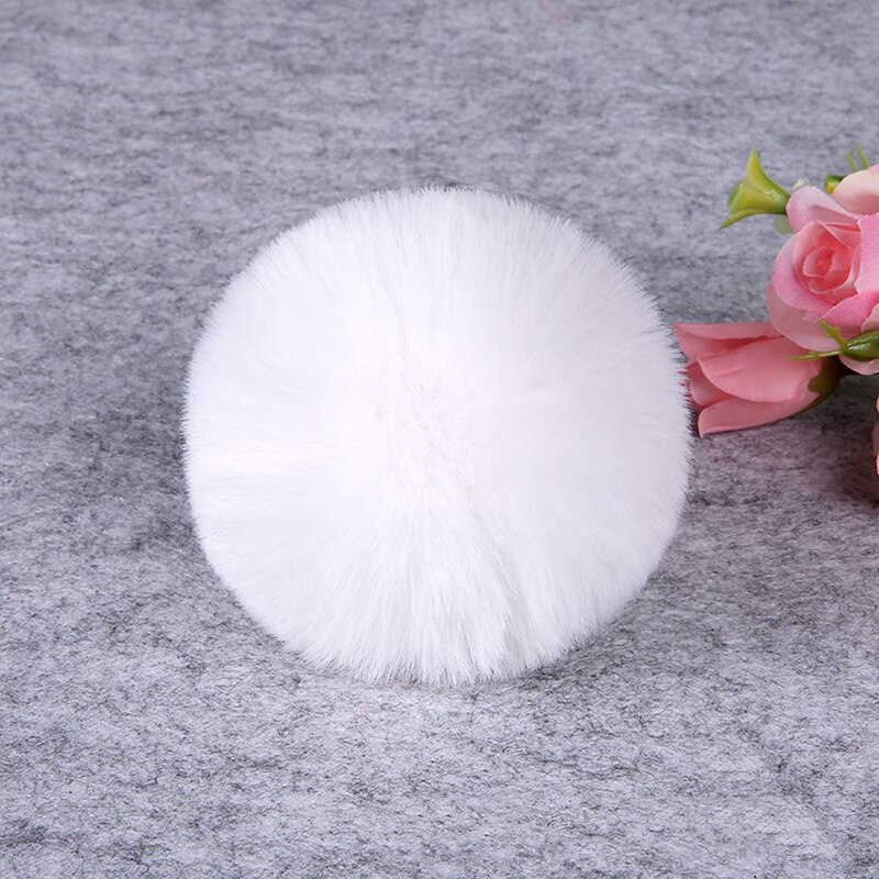 8Cm Diy Winter Zachte Pluizige Rex Konijnenbont Pom Pom Kunstmatige Harige Bal Voor Tassen Mutsen Cap Pompom Accessoires: 9