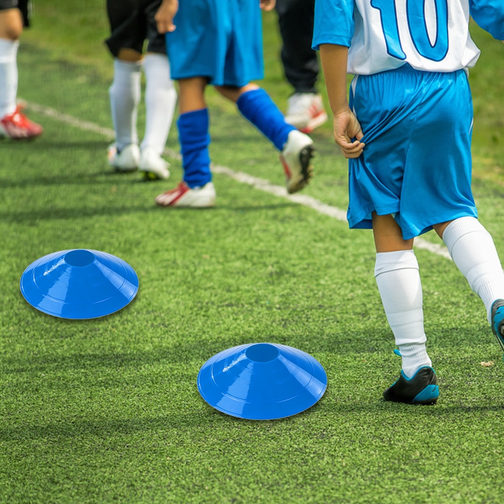 15 stk /25 stk agility disc kegle sæt multi sport trænings rum kegler med plast stand holder til fodbold fodbold bold spil disc