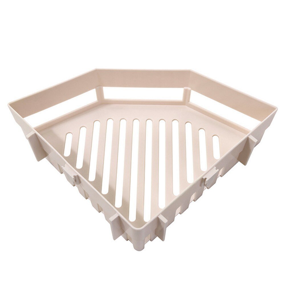 shower corner shelf Traceless Plastic Storage Rack For Bathroom Kitchen Punch-Free Firm Shower Shelf Organizer QE: 3
