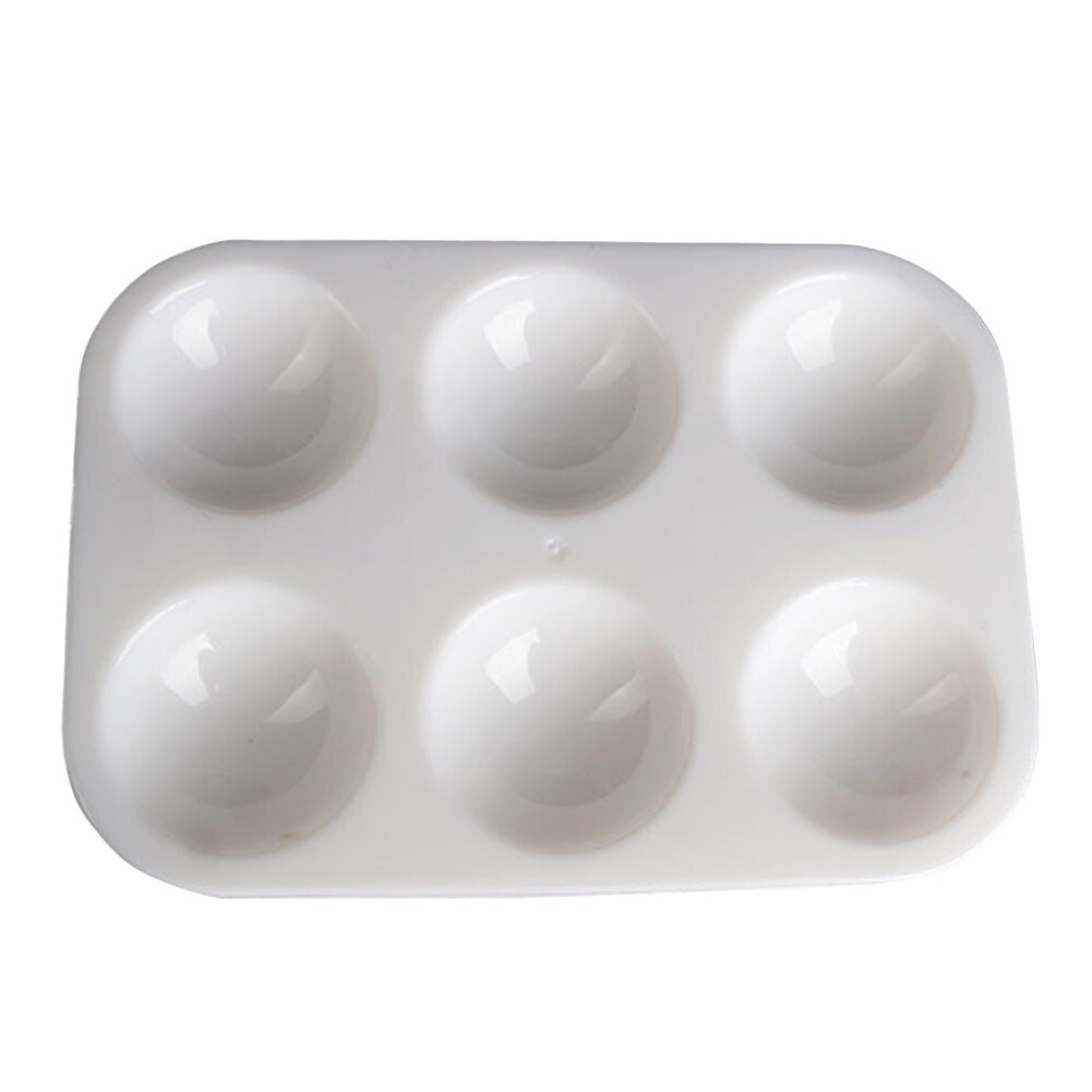 25Pcs Art Supplies Paint Palette Watercolor Pallets Drawing Artist Plastic 6 Well Rectangular Tray Painting Tool