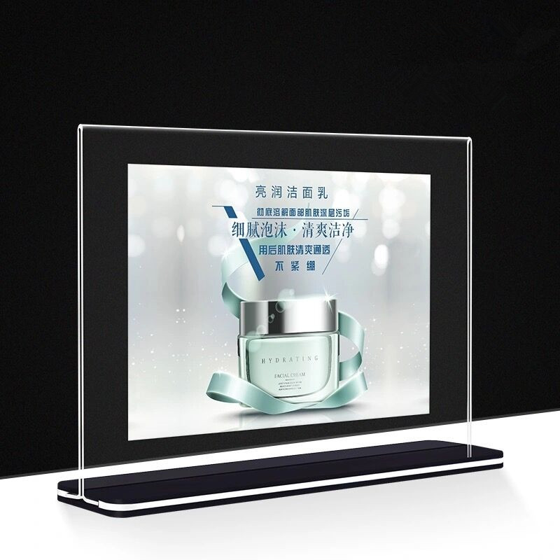 A4 Black Base Acrylic Sign Holder Stand Menu Paper Holder Stand Table Poster Picture Photo Frame: A4 Horizontal Black