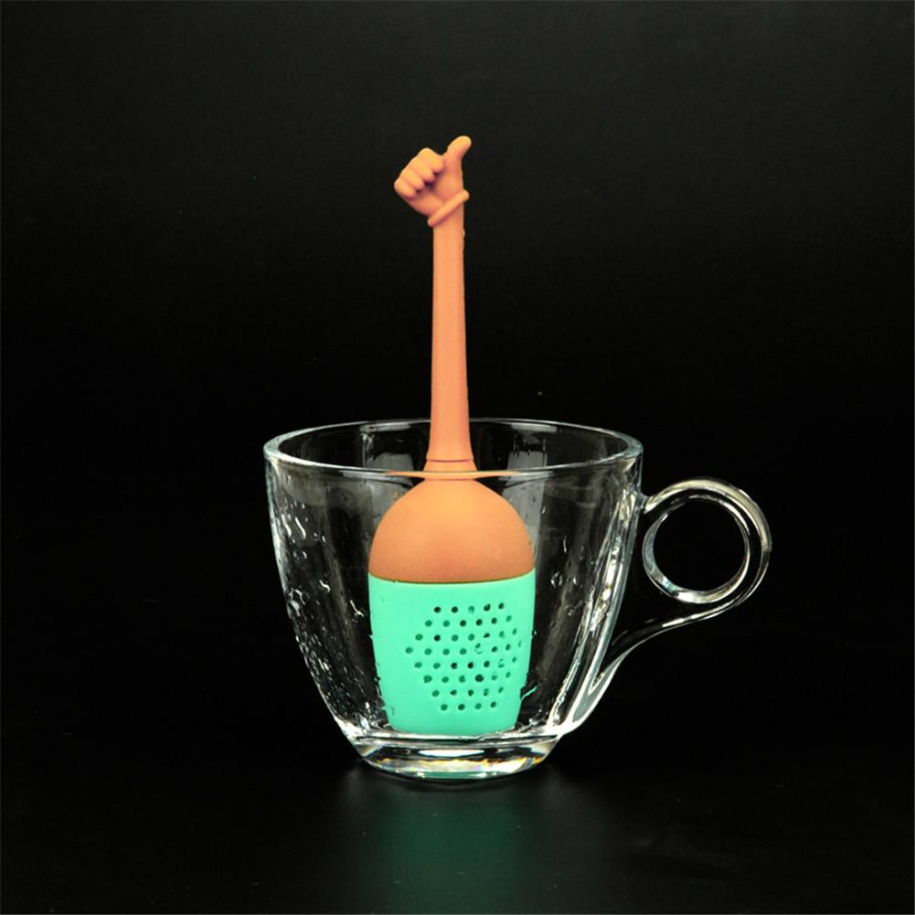 Grappig Hand Gebaren Thee-ei Zwarte Thee Zeef Fda Siliconen Loose Leaf Herbal Spice Houder Thee Brouwen Gereedschap
