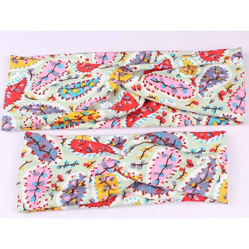 2 Stks/set Mom Moeder & Dochter Kids Baby Meisje Boog Hoofdband Haarband Accessoires Ouder-kind Familie Hoofddeksels: Pattern 8