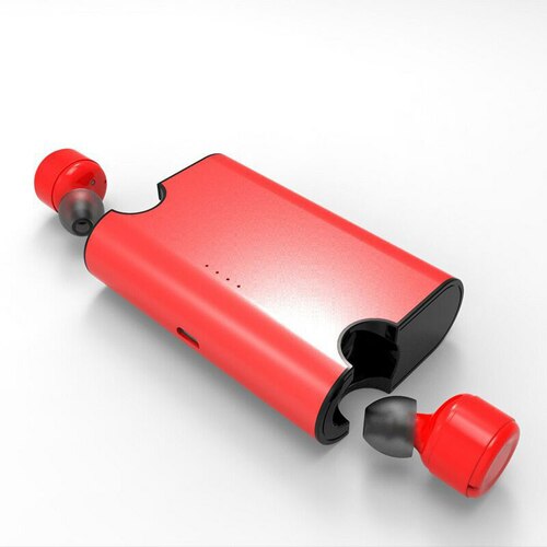 X1T mise à niveau X2T Bluetooth écouteur vrai sans fil écouteurs double Bluetooth 4.2 intra-auriculaires écouteurs 1500mAh boîte de charge casque: Rouge