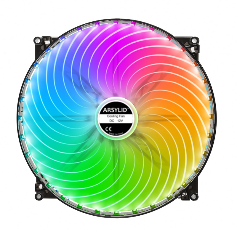 20mm thickness fan Red Blue Green Color 200mm 20cm fan silent for computer Case 20020 fan thin 2cm 40 LED Cooling Fan