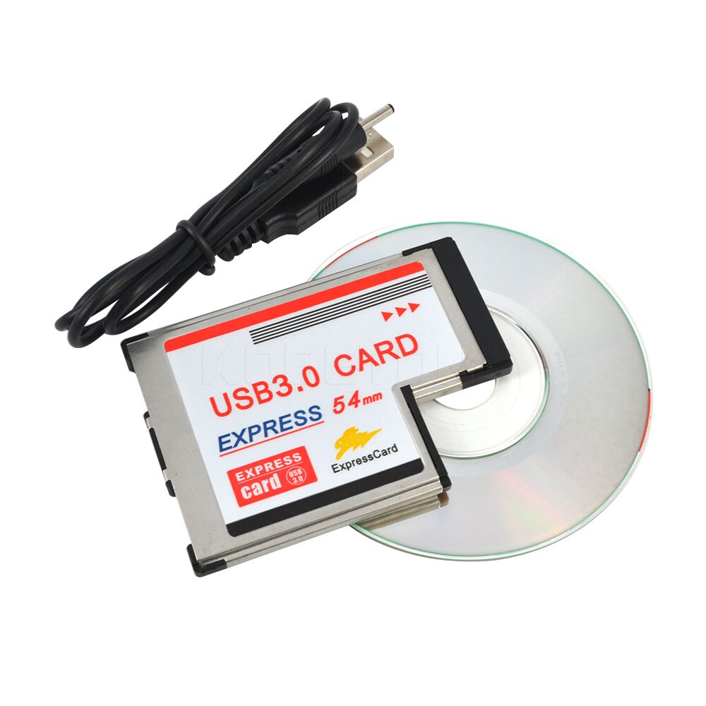 kebidumei PCI 54mm Slot ExpressCard USB 3.0 PCI Express Card Adapter For Laptop Notebook 5Gbps Dual 2 Ports HUB PCMCIA Converter