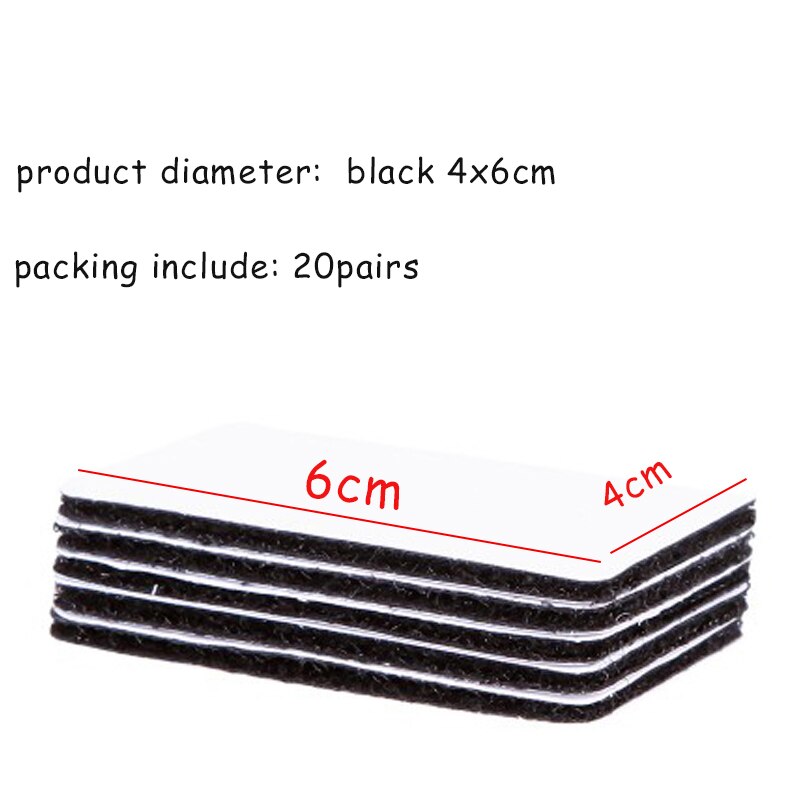 Strong Self Adhesive Fastener Dots Stickers velcros adhesive tape For Bed Sheet Sofa Mat Carpet Anti Slip Mat: black 4x6cm 20pairs