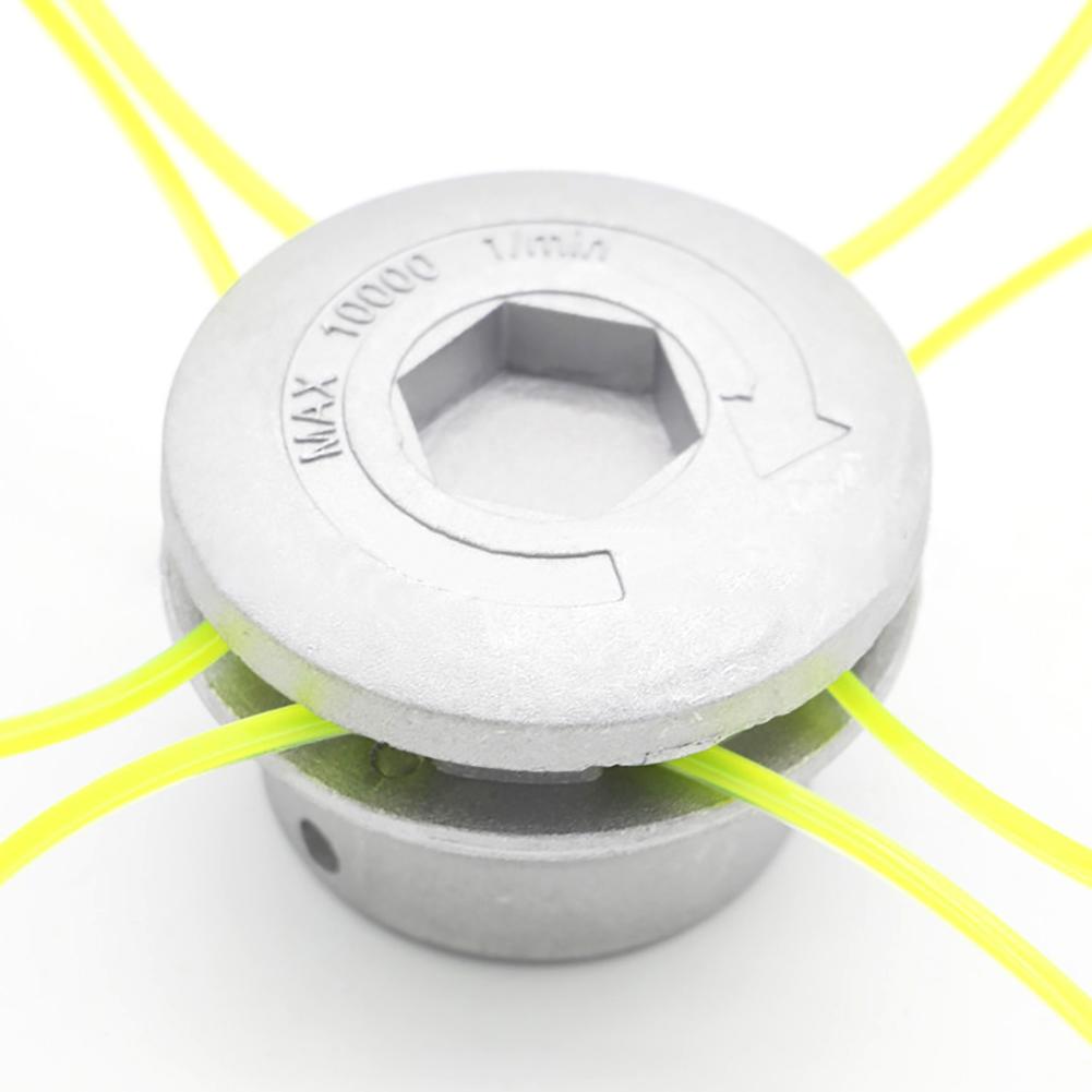 Nylon aluminium gräsklippare trimmerhuvud universal trimmer med 4 kablar för byte av gräsklippare tillbehör trädgårdsutrustning#aw
