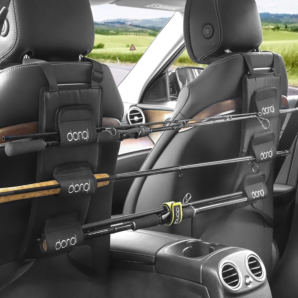 Outdoor Verstelbare Draagbare 2 Stuks Hengel Houder Opknoping Auto Seat Terug 3 Polen Vissen Vaste Riem Opslag Accessoires