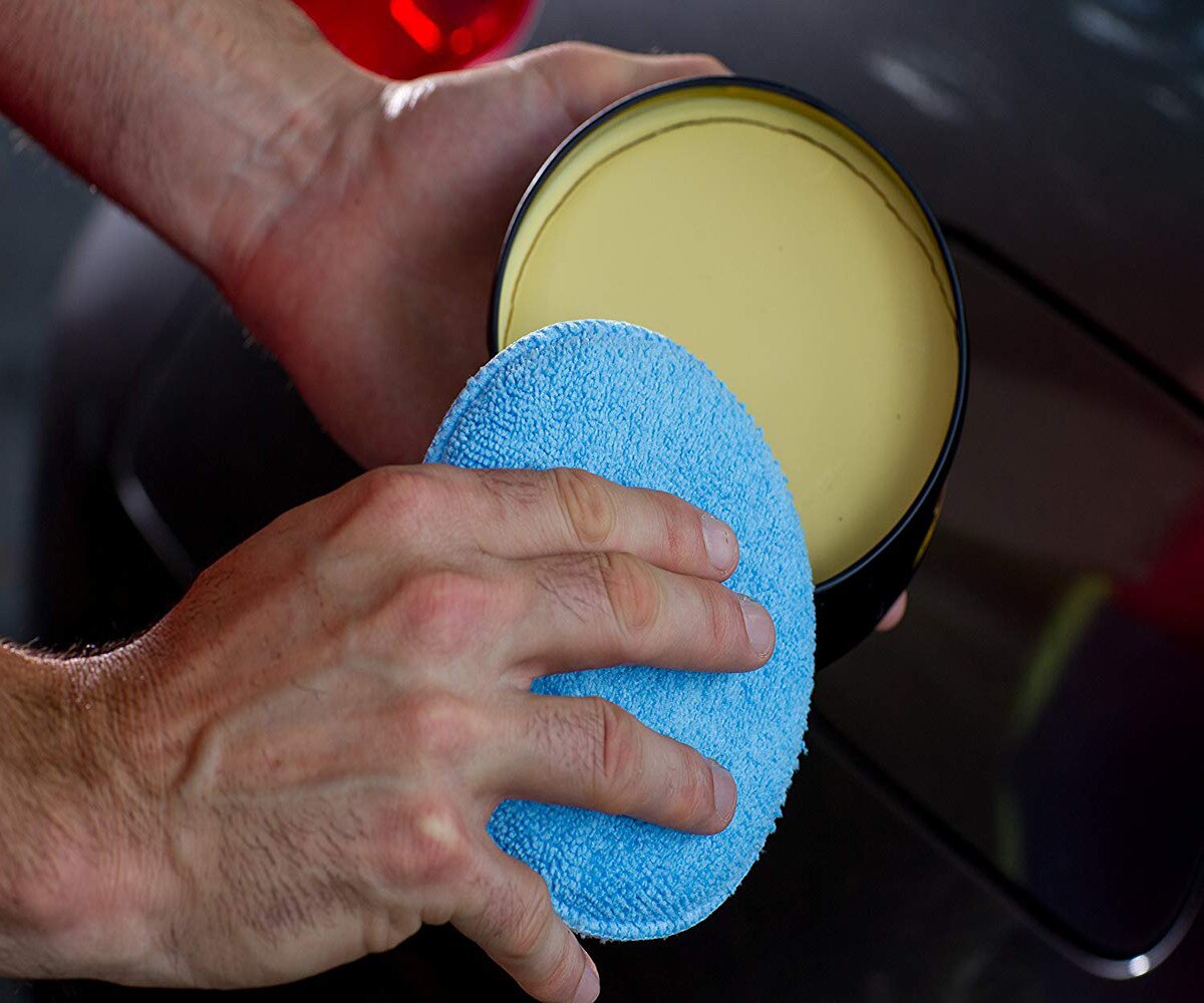 Esponja para pulir autos 2 uds esponja de microfibra espuma aplicador de cera de pulido almohadillas de foamspongs 0.7Y5