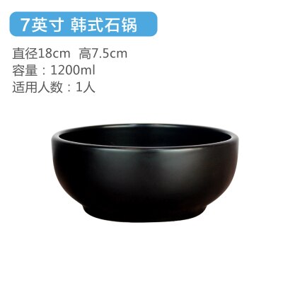 Korean stone pot bibimbap gas cooker rice noodles casserole wate Korean fish casseroles earthenware cooking bellied stew pan: 6
