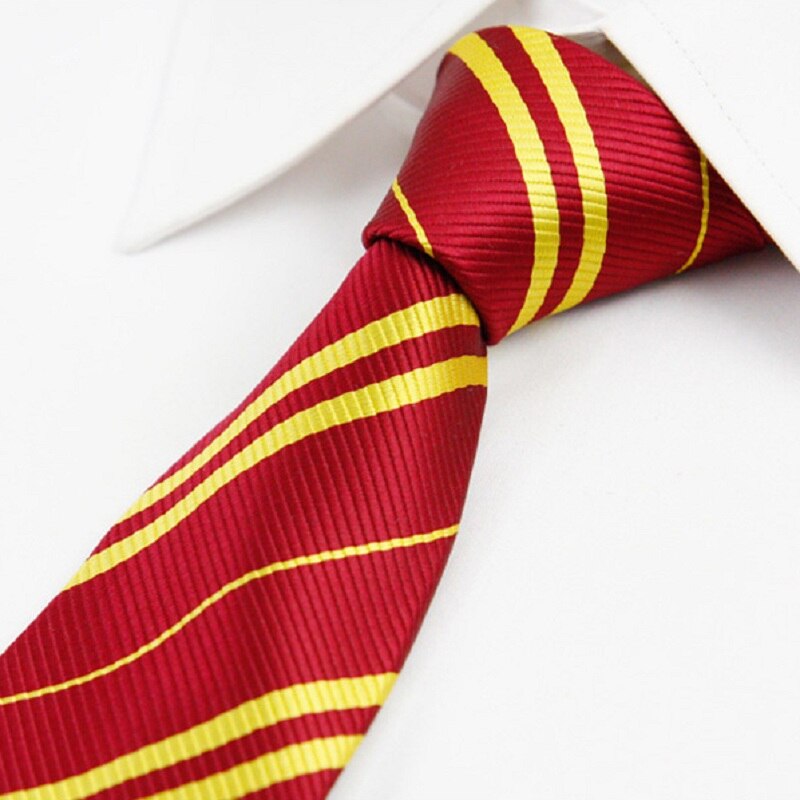 College Jongens Streep Rood Dassen Navy Geel Groen Slim Tie voor Mannen: Rood