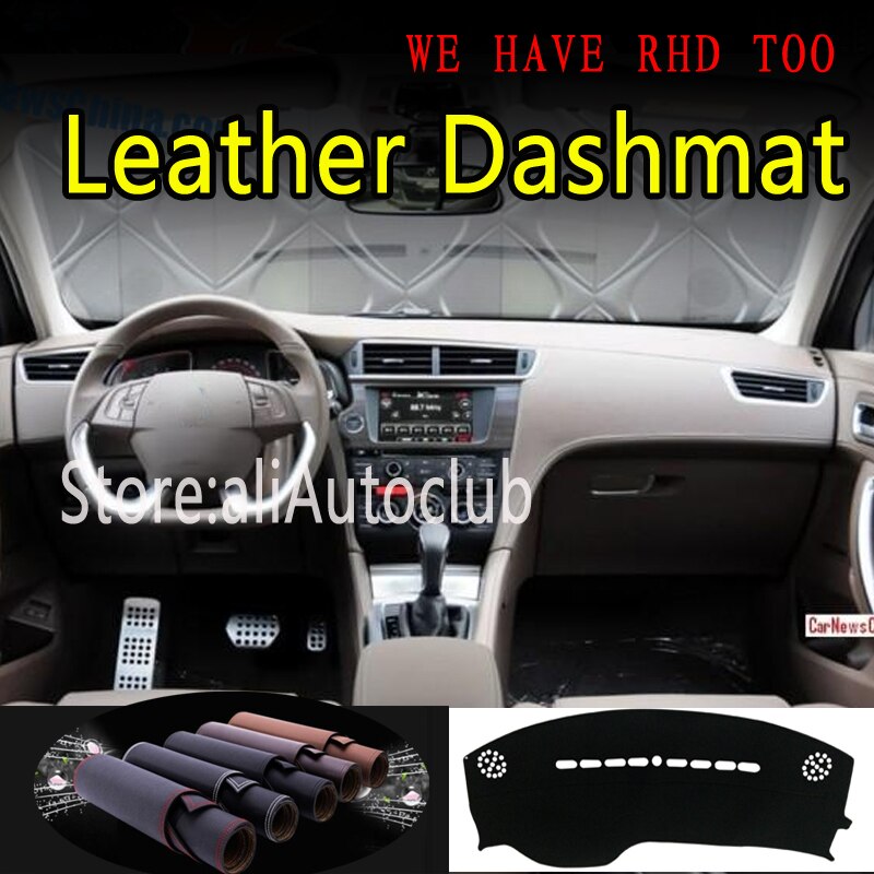 Voor Citroen Ds6 Ds 6 Lederen Dashmat Dashboard Cover Dash Mat Zonnescherm Tapijt Auto Stijl accessoires